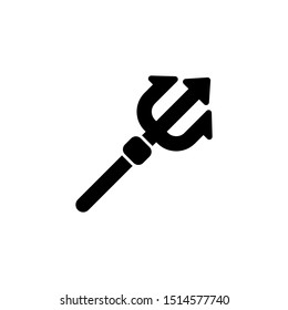 trident solid icon sign.trident symbol, logo illustration. Different style icons set. Pixel perfect vector graphics - Vector