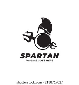 Vector del logotipo de Trident y Spartan Warrior.