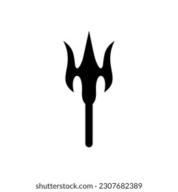 Trident spear neptune vector logo design