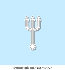 Trident-Aufkleber-Symbol Einfache dünne Linie, Vektorillustration von Web-Icons für i und ux, Website oder mobile Applikationen