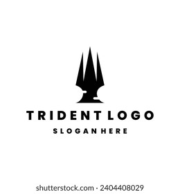 Trident style logo icon design template flat vector