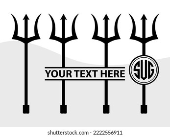 Trident SVG Printable Vector Illustration