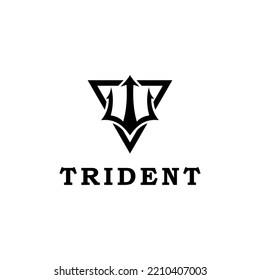 Trident Triangle Symbol Logo Design