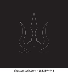Trident Stamm-Grafik Vektordesign, trishul Tattoo Stamm-Design.