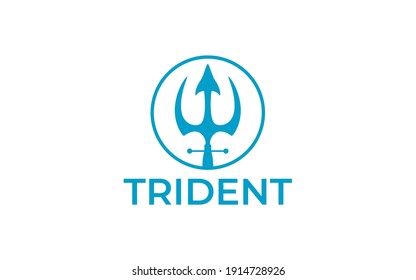 Trident vector element on a white background