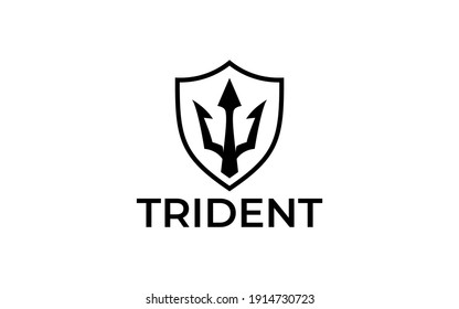 Trident vector element on a white background