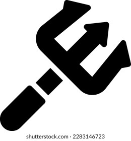 trident vector illustration on a transparent background.Premium quality symbols.Glyphs vector icons for concept and graphic design.