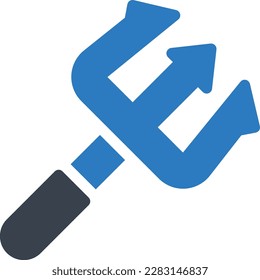 trident vector illustration on a transparent background.Premium quality symbols.Glyphs vector icons for concept and graphic design.
