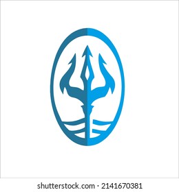 trident weapon character design for your mascot, t-shirt and identity