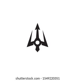 Trident weapon logo design inspiration vector template