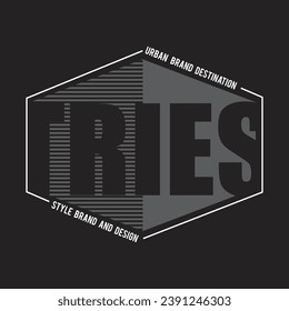 tries urban brand destination design typography vector illustration