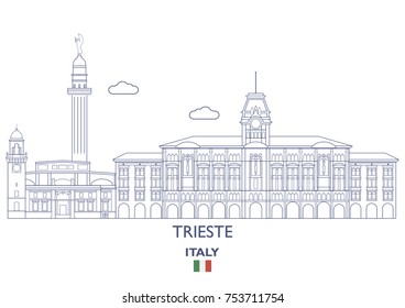 Trieste Linear City Skyline, Italy