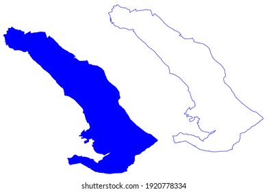 Trieste province (Italy, Italian Republic, Friuli Venezia Giulia region) map vector illustration, scribble sketch Province of Trieste map