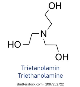 triethanolamine molecule structure,