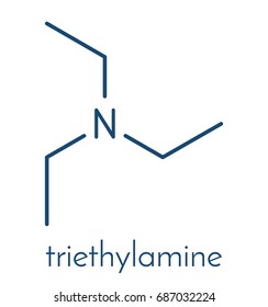 Triethylamine organic base molecule. Skeletal formula.