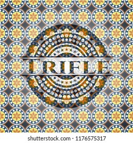 Trifle arabesque emblem background. arabic decoration.