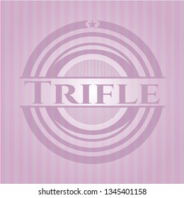 Trifle badge with pink background