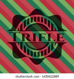 Trifle christmas badge. Vector Illustration. Detailed.