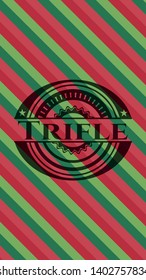 Trifle christmas emblem. Vector Illustration. Detailed.