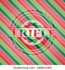 Trifle christmas style badge. Vector Illustration. Detailed.