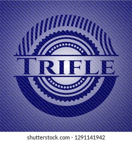 Trifle emblem with denim texture