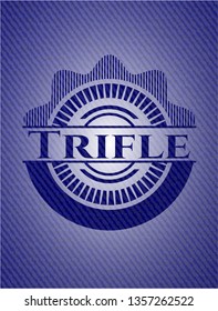 Trifle emblem with jean high quality background