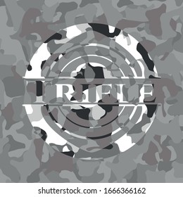 Trifle grey camo emblem. Vector Illustration.