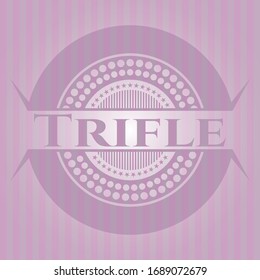 Trifle pink emblem. Vector Illustration. Detailed.