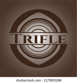 Trifle realistic wooden emblem