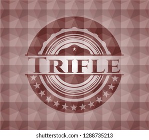 Trifle red geometric badge. Seamless.