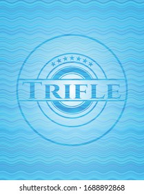 Trifle water representation emblem background. Vector Illustration. Detailed.