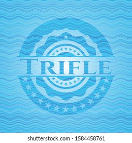 Trifle water wave representation emblem background. Vector Illustration. Detailed.