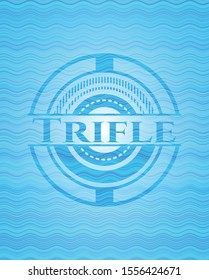 Trifle water wave style badge. Vector Illustration. Detailed.