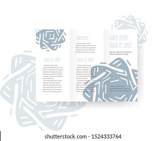 Tri-fold abstract Stone ornament brochure design template