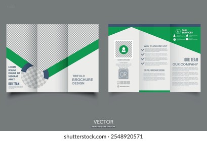 Trifold. Annual Report, Multipage company profile design, Brochure template, cover page design, leaflet. 