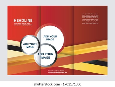 Tri-fold Brochure Beauty Salon and Catalog Vector 
