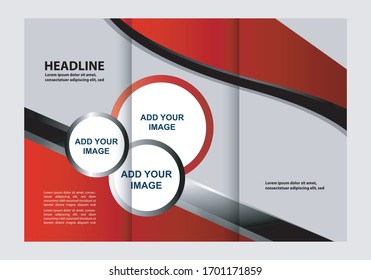 Tri-fold Brochure Beauty Salon and Catalog Vector 
