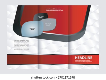 Tri-fold Brochure Beauty Salon and Catalog Vector 
