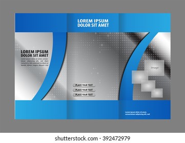 Tri-fold Brochure Beauty Salon and Catalog Vector Design Template
