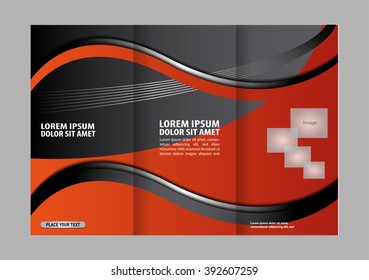 Tri-fold Brochure Beauty Salon and Catalog Vector Design Template
