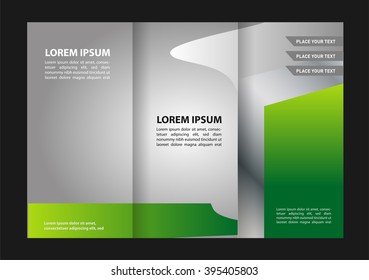 Tri-fold Brochure Beauty Salon and Catalog Vector Design Template
