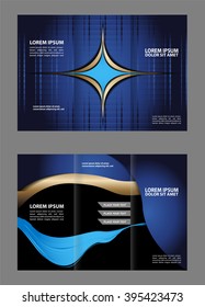 Tri-fold Brochure Beauty Salon and Catalog Vector Design Template
