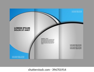 Tri-fold Brochure Beauty Salon and Catalog Vector Design Template
