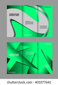 Tri-fold Brochure Beauty Salon and Catalog Vector Design Template
