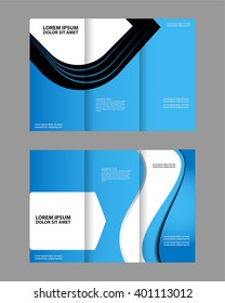 Tri-fold Brochure Beauty Salon and Catalog Vector Design Template

