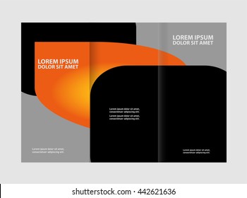 Tri-fold Brochure Beauty Salon and Catalog Vector Design Template
