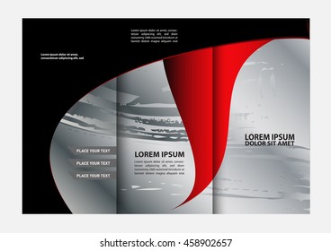 Tri-fold Brochure Beauty Salon and Catalog Vector Design Template
