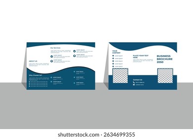 Tri-fold brochure business design template