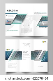 Trifold Brochure Business Templates On Both Stock Vector (Royalty Free ...