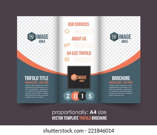 Tri-fold Brochure and Catalog Vector Concept Template 